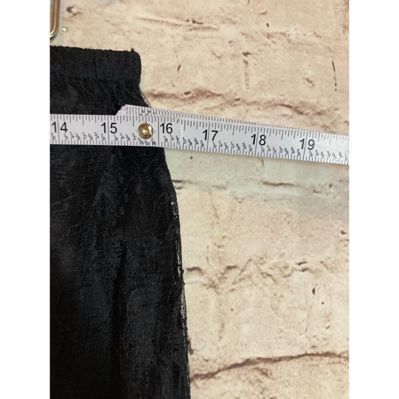 New Directions Whimsigoth Skirt Womens Medium Black Lace Witchy Midi Flare - Picture 7 of 12